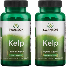 Swanson Kelp 250 Tablettes vue de face avec emballage