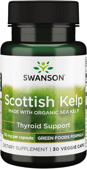Swanson Kelp Écologique 750 mg Capsules Végétales - vue de face