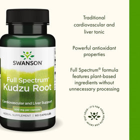 Swanson Kudzu Root bottle top view