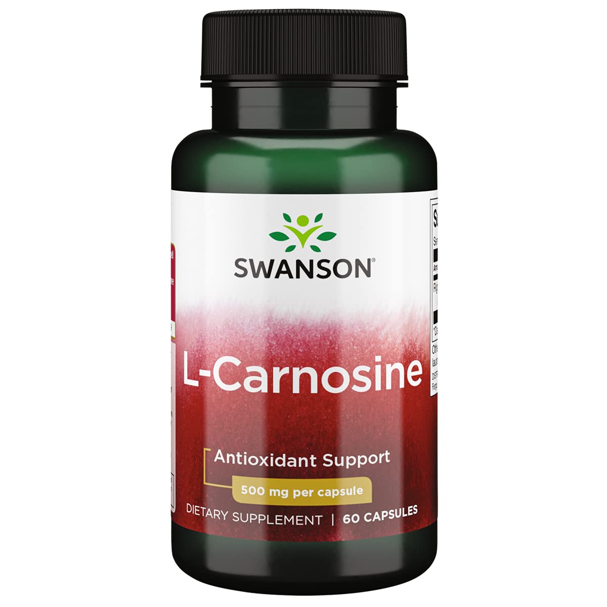 Swanson L-Carnosine 500 mg 60 capsules vue de face