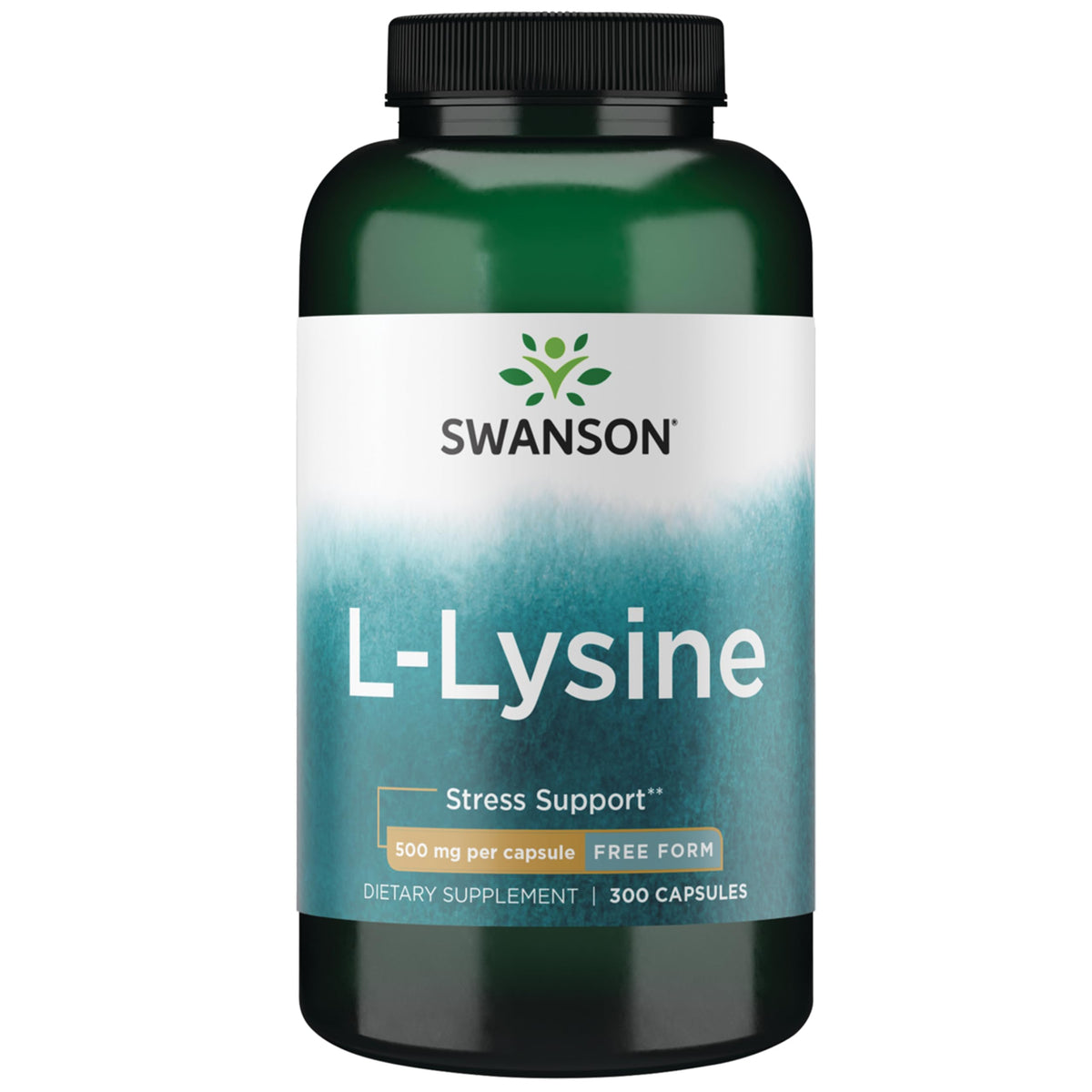 Swanson L-Lysine 500 mg 300 Capsules vue avant