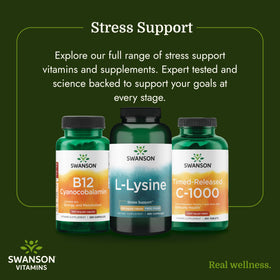 Swanson L-Lysine 500 mg avec une main pour échelle