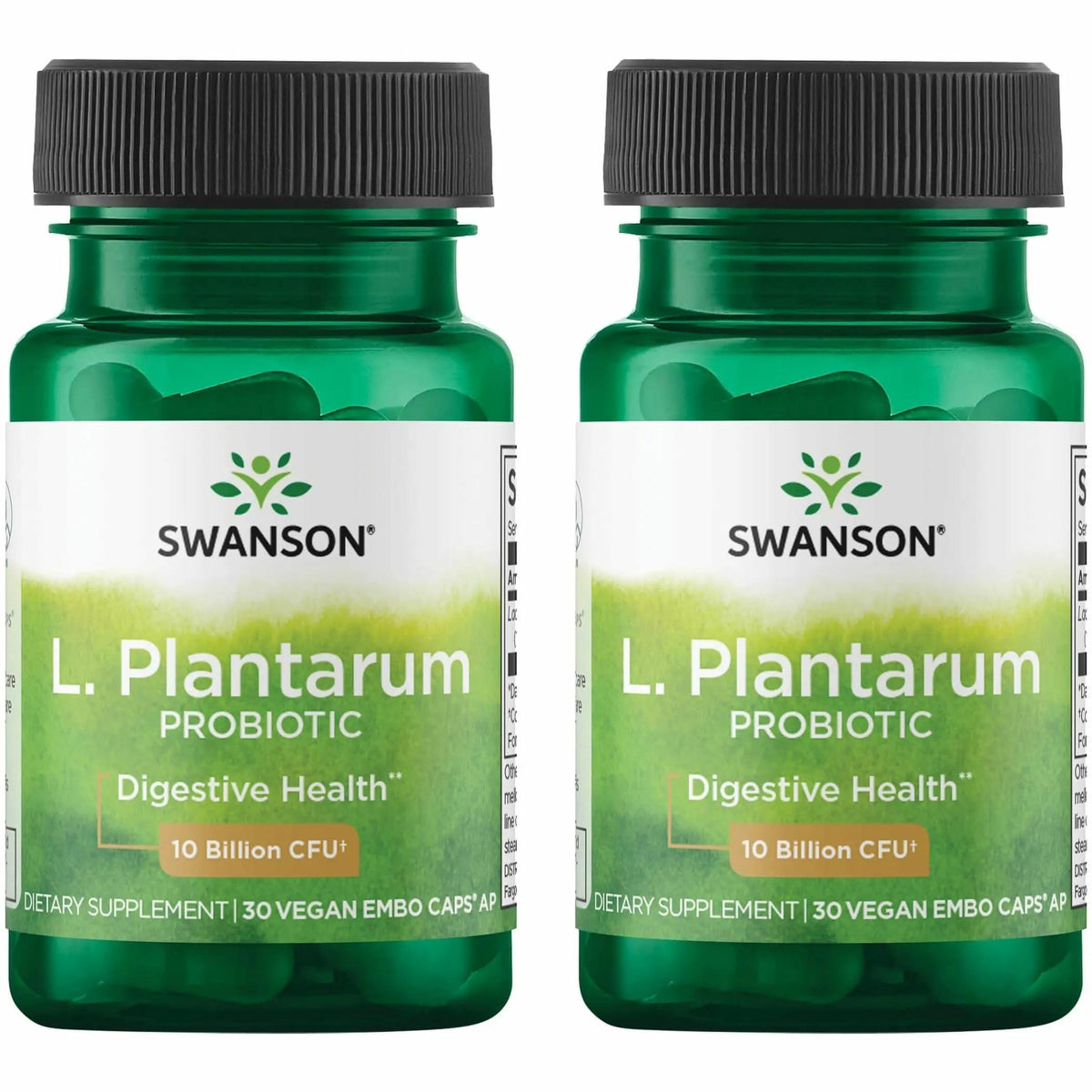 Swanson L. Plantarum 10 milliards CFU 30 capsules végétales, vue de face