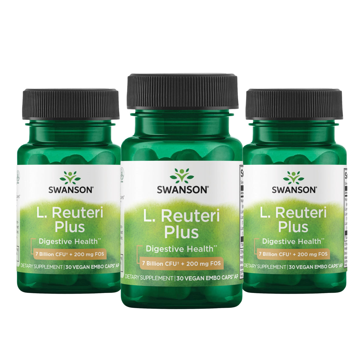 Swanson L. Reuteri Probiotic Plus 30 capsules végétales, emballage avant