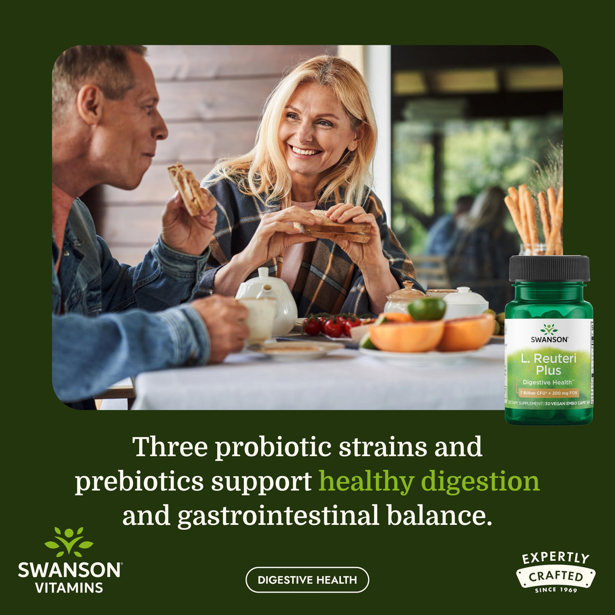 Swanson L. Reuteri Probiotic Plus capsules, vue de côté