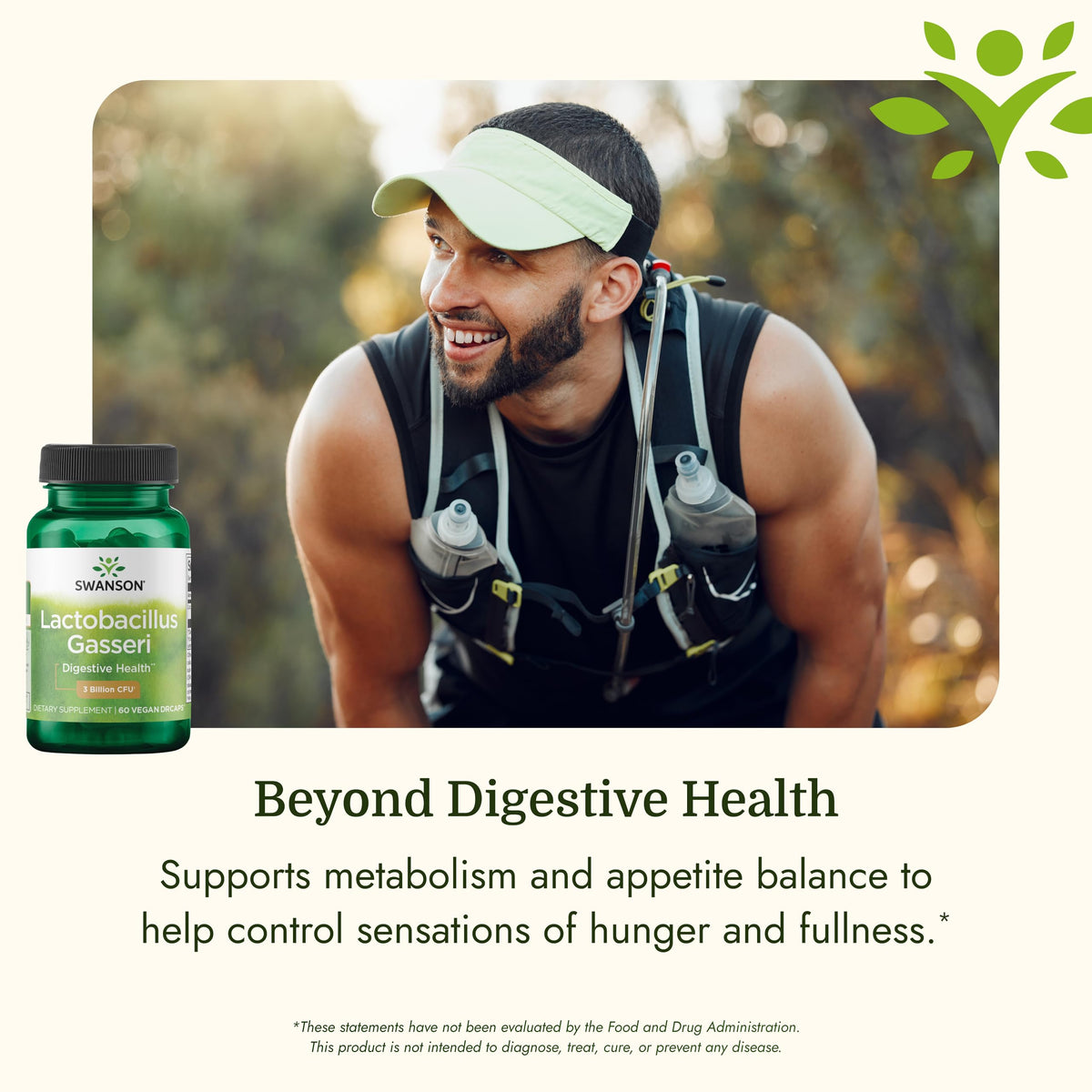 Swanson Lactobacillus Gasseri Probiotique 60 Capsules avec fond neutre