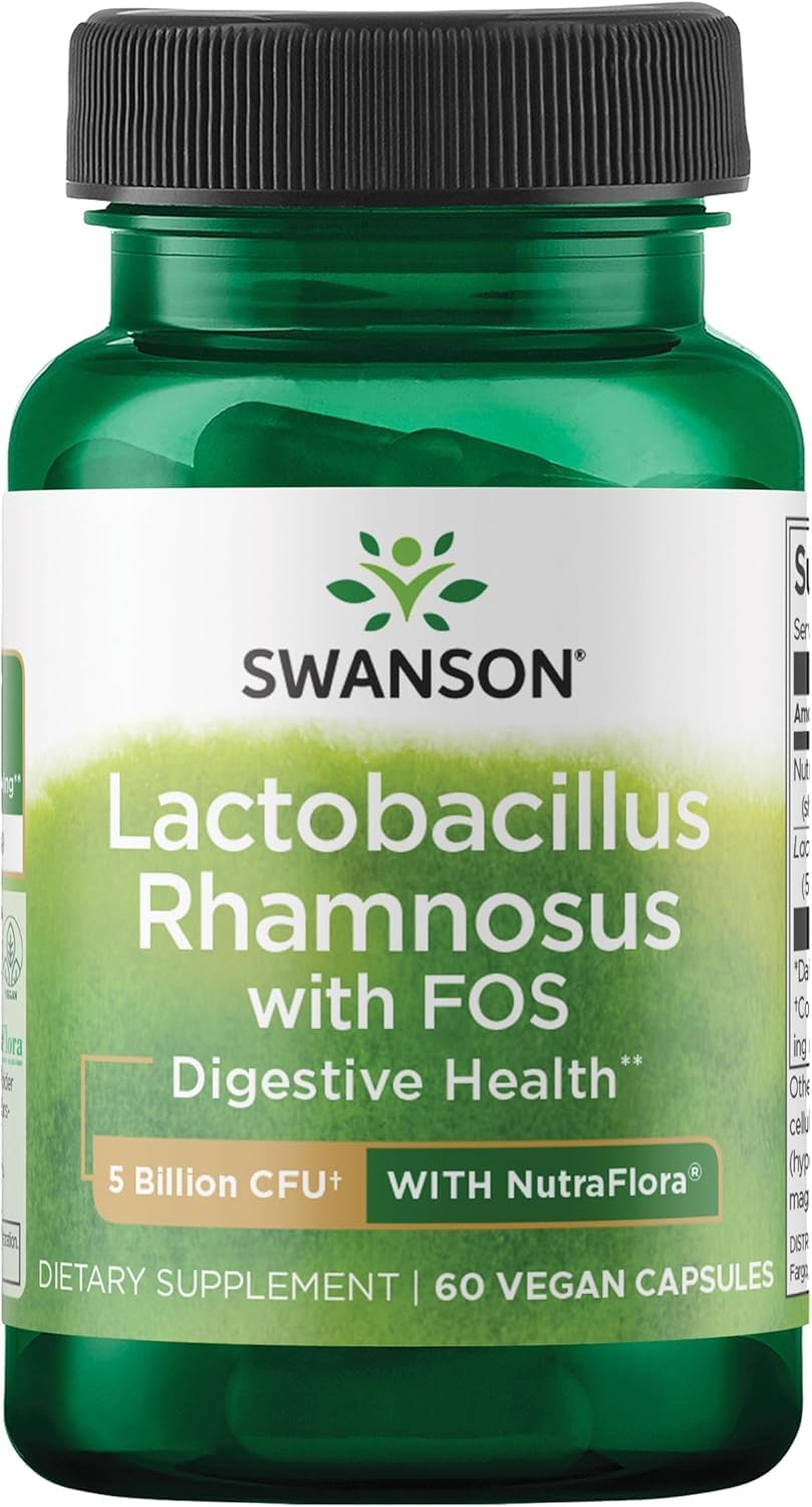 Swanson Lactobacillus Rhamnosus 60 capsules végétales, vue de face