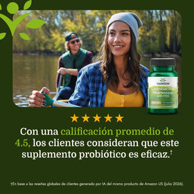 Swanson Lactobacillus Rhamnosus, capsules végétales avec une cuillère