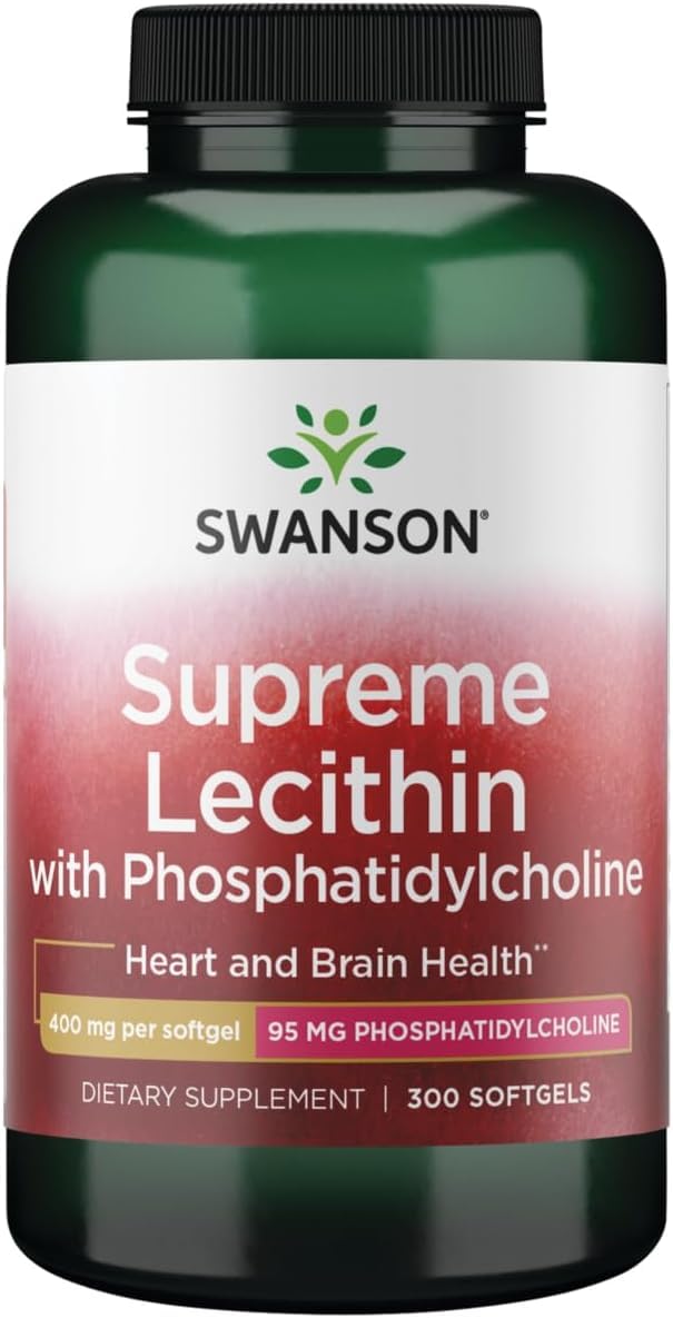 Swanson Lecithine 300 gélules vue de face avec emballage