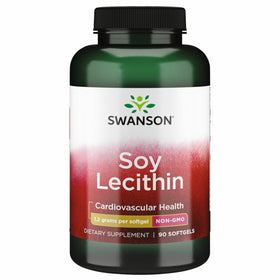 Swanson Lecithine de Soja Non-OGM 90 gélules mollles, vue avant
