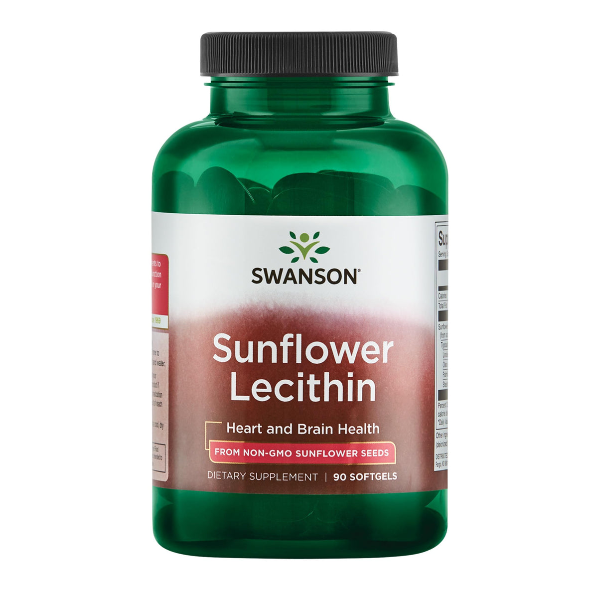 Swanson Lecithine de Tournesol 1 200 mg gélules molles, vue avant