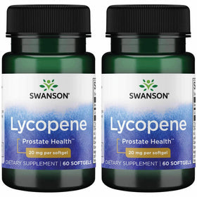Swanson Lycopène 60 gélules vue de l'avant avec emballage