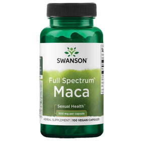 Swanson Maca 500 mg 100 capsules vue de face