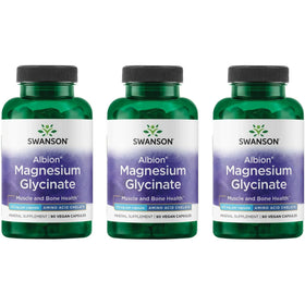 Swanson Magnésium Glycinate 90 capsules, vue de face