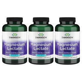 Swanson Magnésium Lactate 84 mg 120 gélules, vue avant