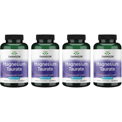 Swanson Magnésium Taurate 100 mg 120 comprimés végétaliens packaging avant