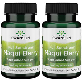 Swanson Maqui Berry 400 mg capsules front view
