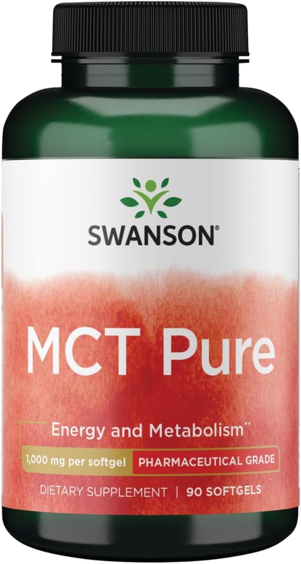 Swanson MCT Pur 1000 mg 90 gélules souples vue de face