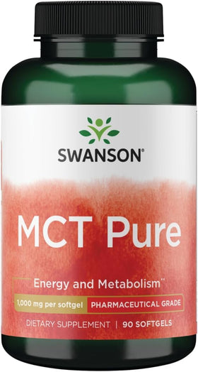 Swanson MCT Pur 1000 mg 90 gélules souples vue de face