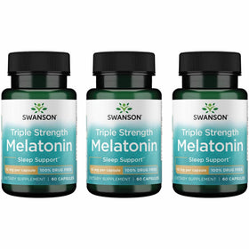 Swanson Mélatonine 10 mg 60 capsules vue de face