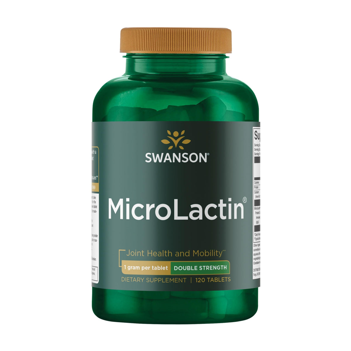Swanson Microlactin Double Force 1000 mg 120 Tablettes avant
