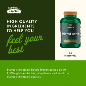 Swanson Microlactin Double Force 1000 mg sur fond blanc