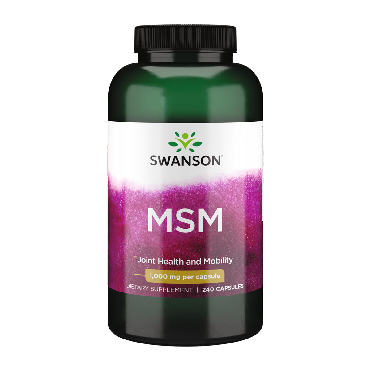 Swanson MSM 1000 mg 240 capsules en vue de face
