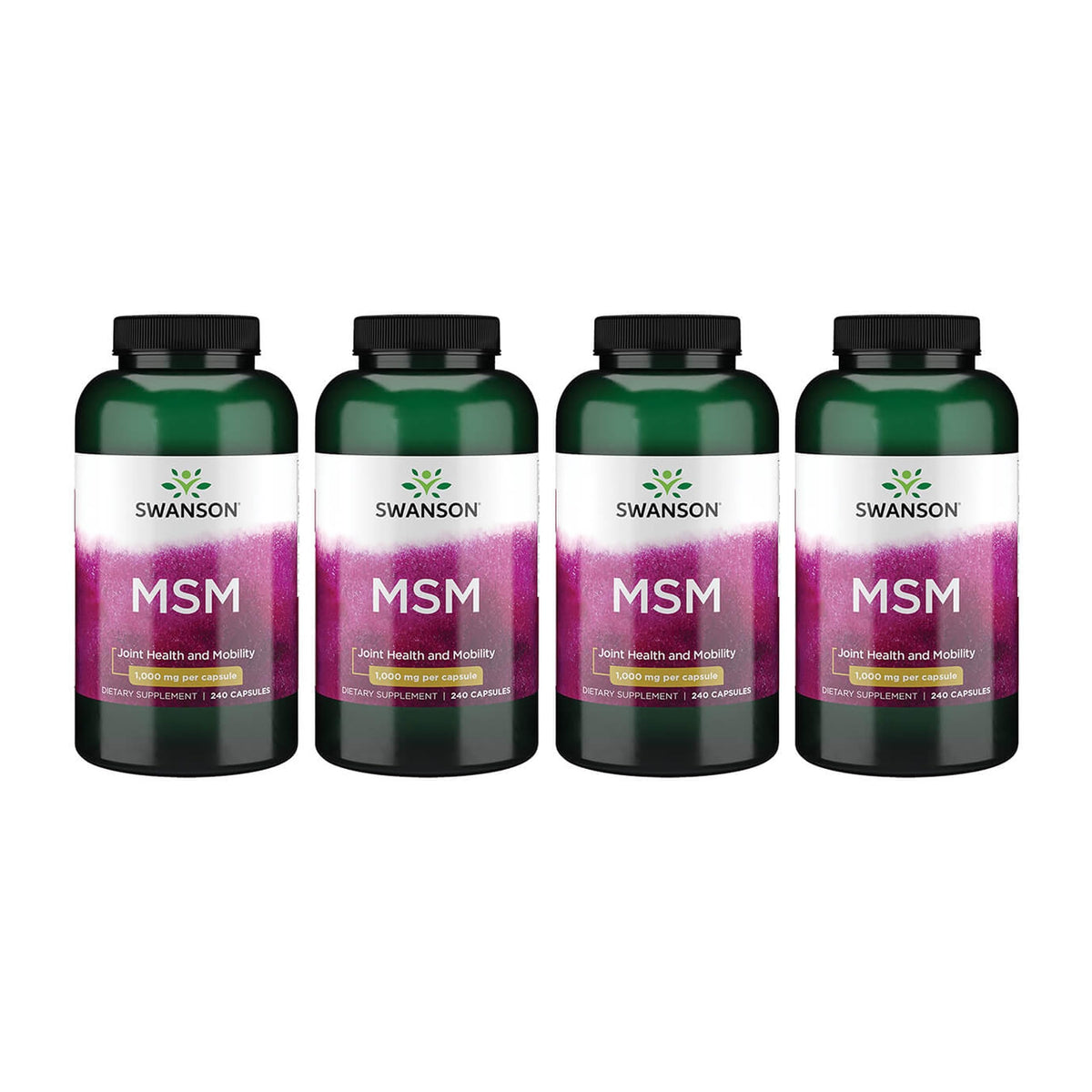 Swanson MSM 1000 mg 240 capsules vue avant