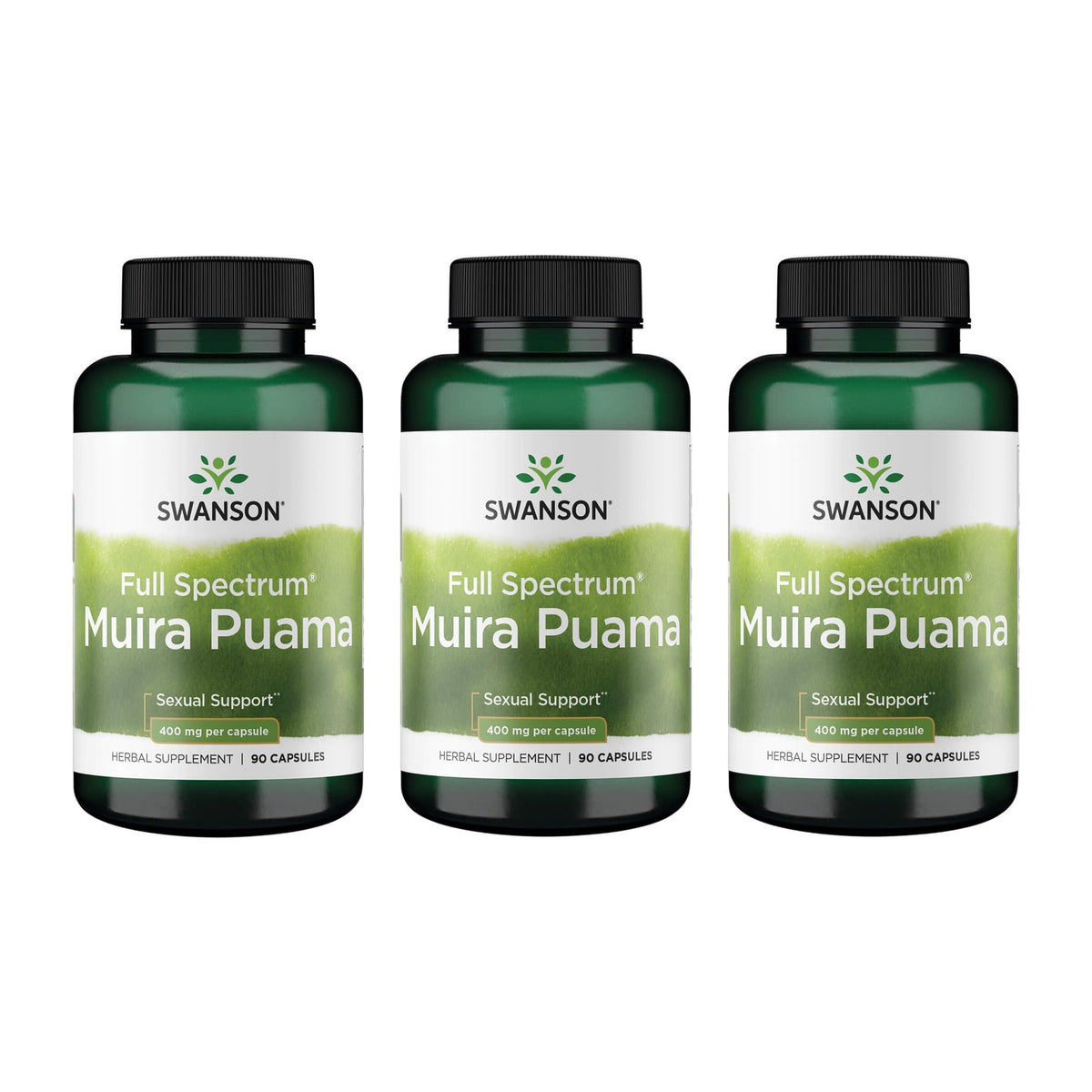 Swanson Muira Puama 400 mg complément alimentaire boîte avant