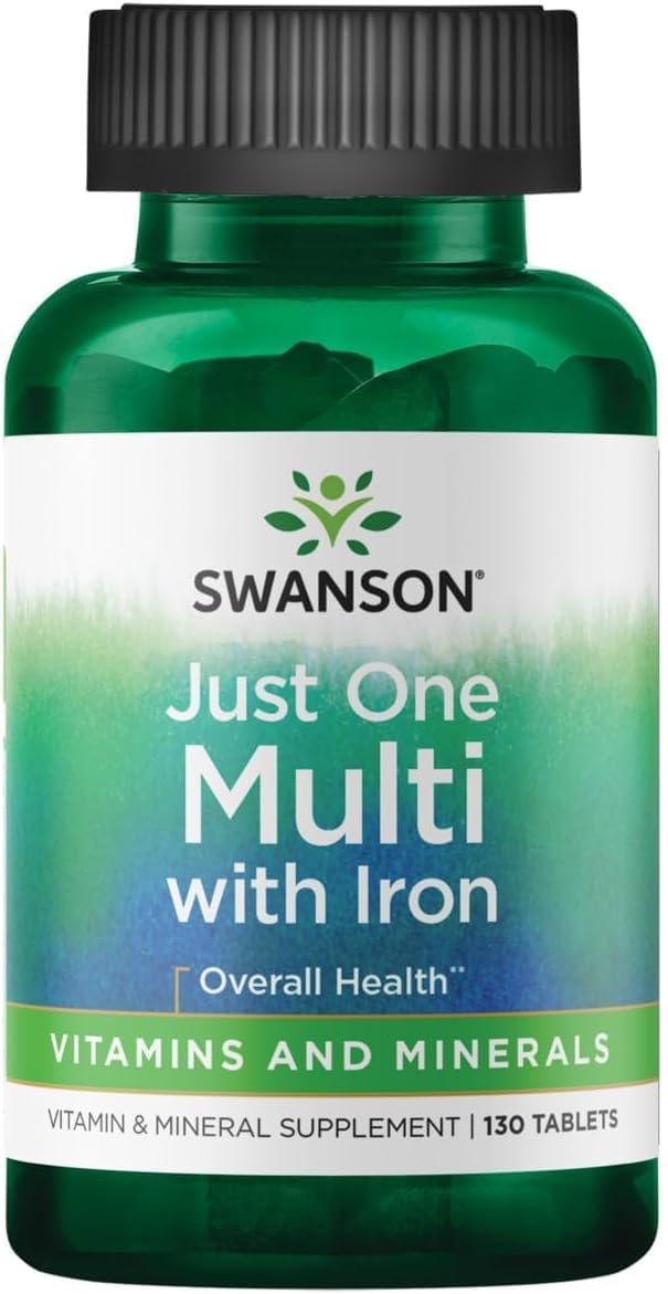 Swanson Multivitamines avec Fer 130 Tablettes - vue avant