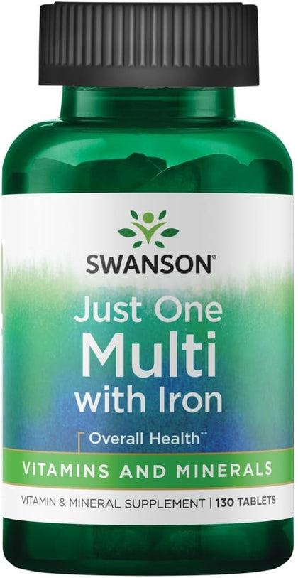 Swanson Multivitamines avec Fer 130 Tablettes - vue avant