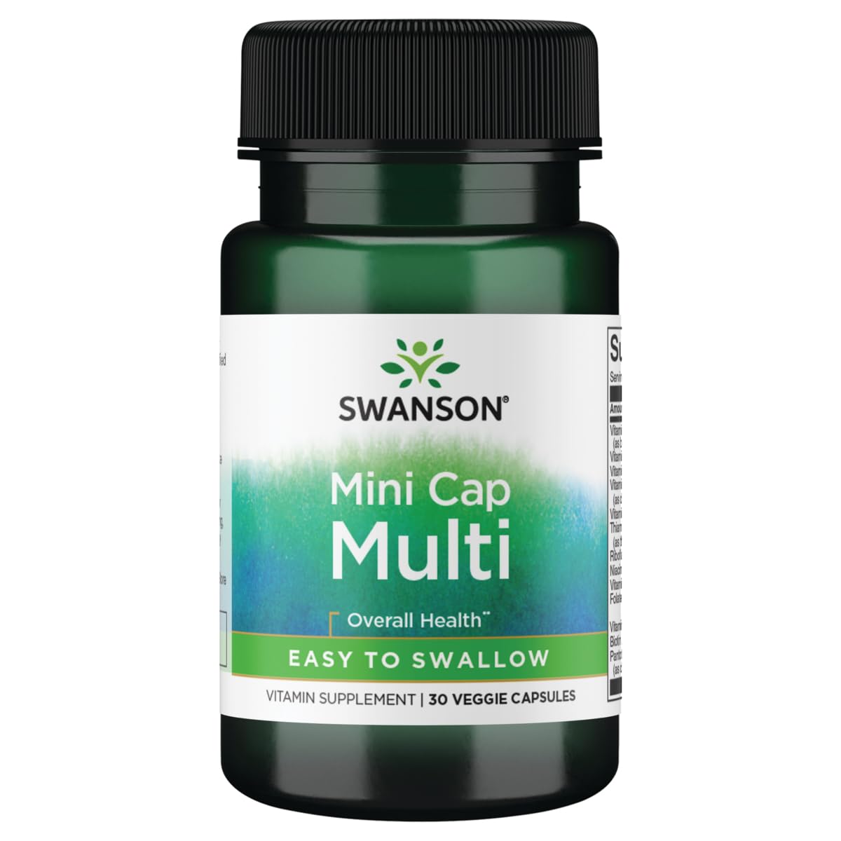 Swanson multivitamines végétales 30 capsules avant vue