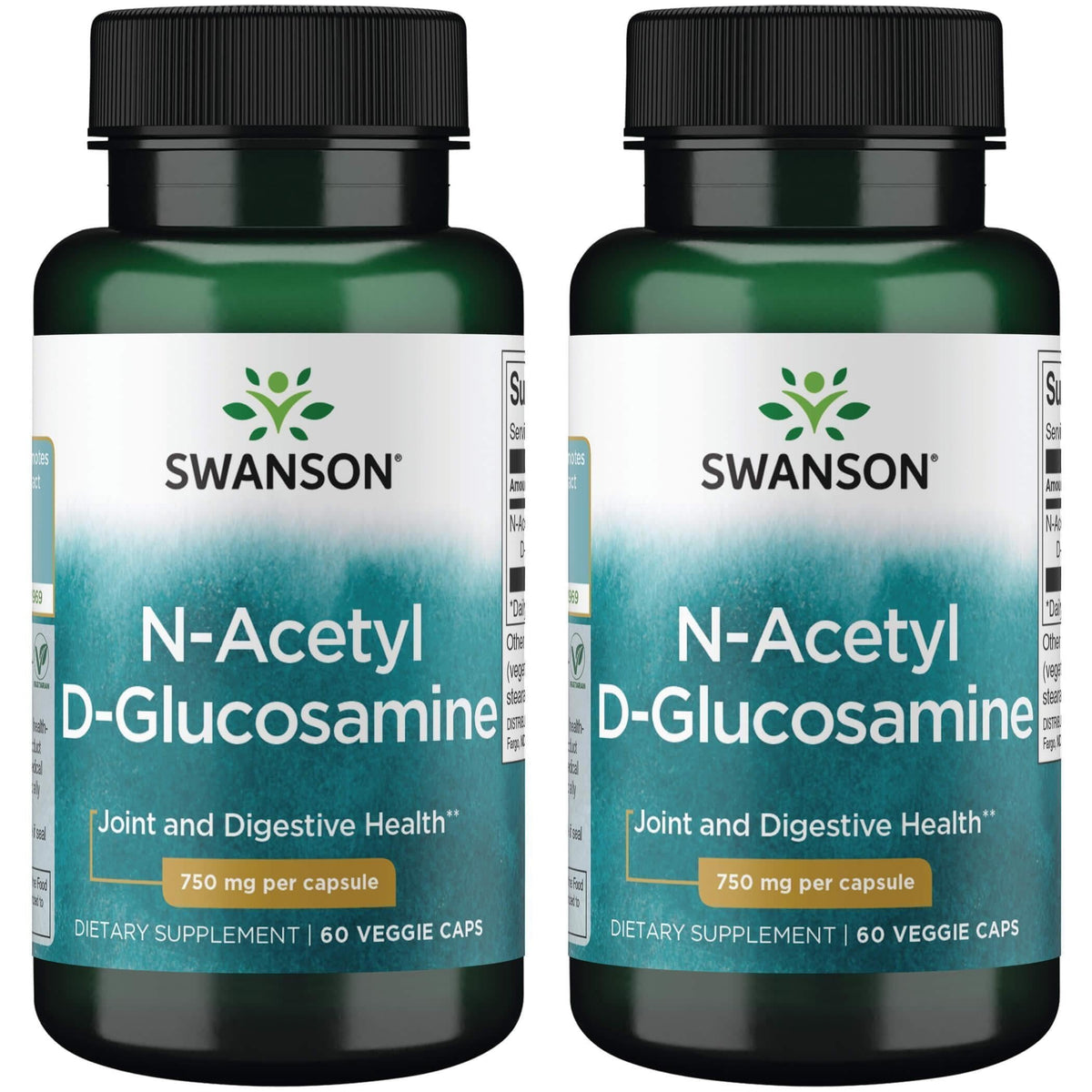 Swanson N-Acetyl D-Glucosamine 60 gélules végétales vue de face