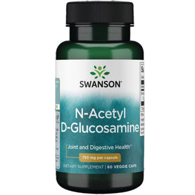 Swanson N-Acetyl D-Glucosamine 750 mg 60 capsules végétales vue de face