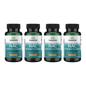 Swanson NAC N-Acetyl Cystéine 600 mg 100 capsules végétales vue avant