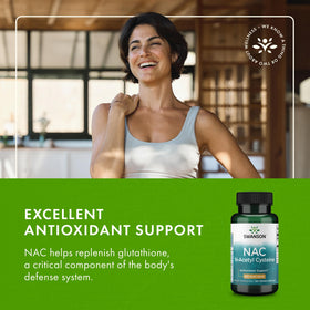 Swanson NAC N-Acetyl Cystéine 600 mg en mode de vie actif
