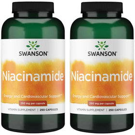 Swanson Niacinamide 250 mg supplément en capsules vue de face