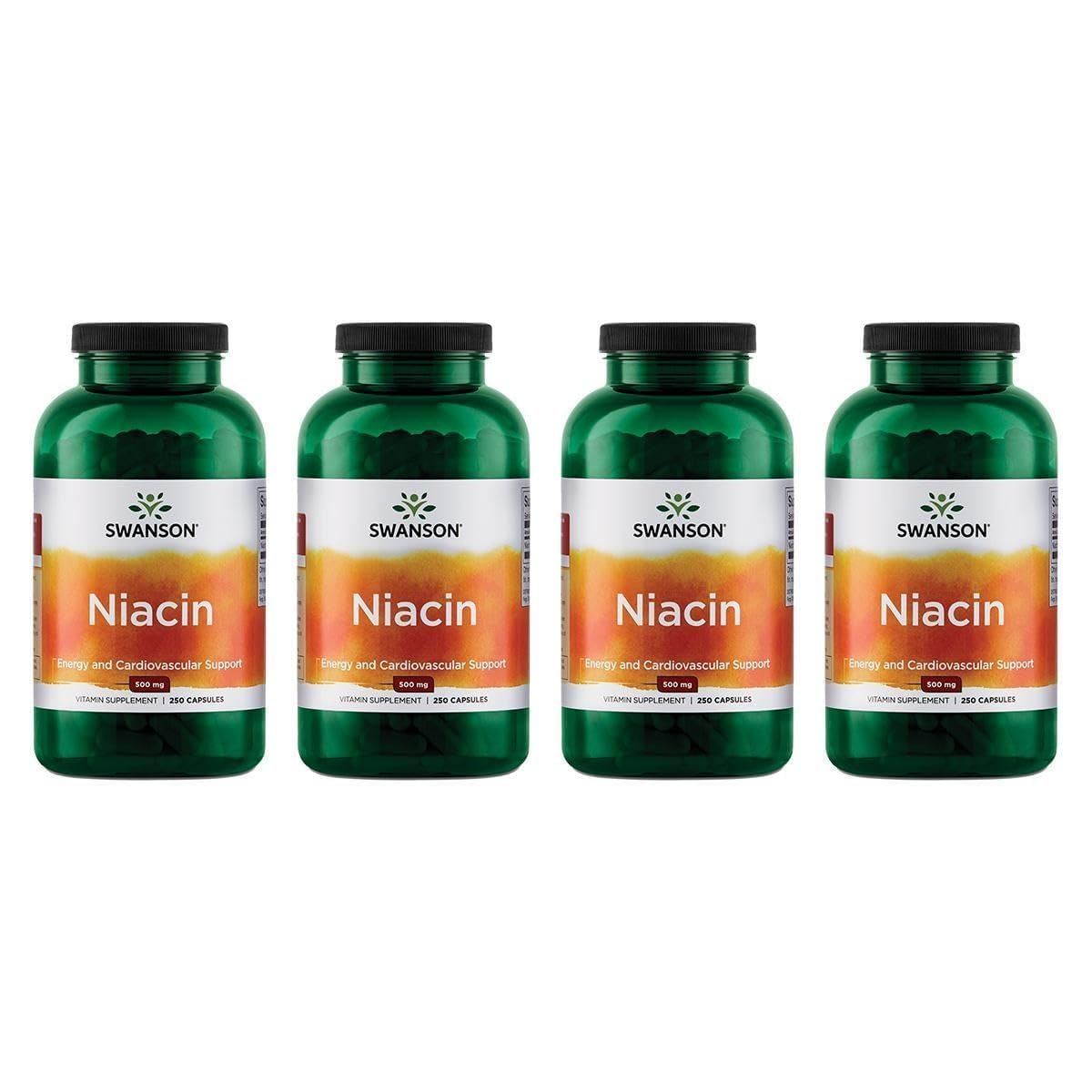 Swanson Niacine 500 mg 250 capsules vue de face