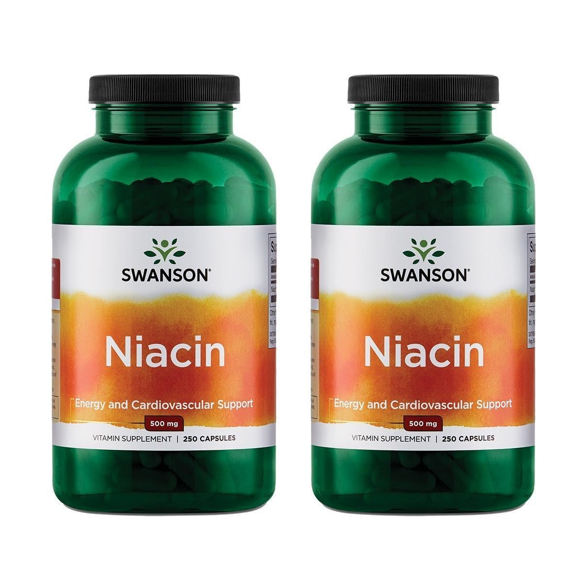 Swanson Niacine B3 500 mg 250 capsules vue de face