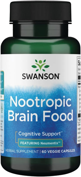 Swanson Nootropic Brain Food 450 mg capsule front view