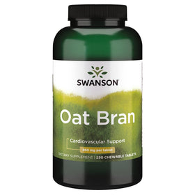 Swanson Oat Bran 850 mg 250 comprimés à mâcher, vue de face