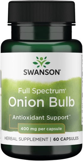 Swanson Oignon Bulbe 400 mg 60 Capsules vue de face