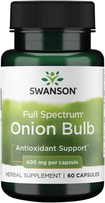 Swanson Oignon Bulbe 400 mg 60 Capsules vue de face
