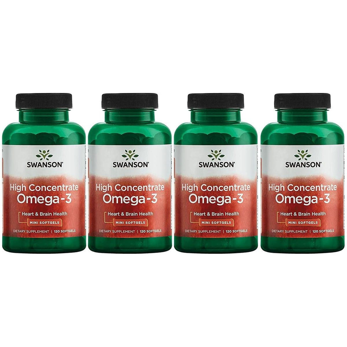 Swanson Omega-3 Huile de Poisson 680 mg 120 gélules molles avant