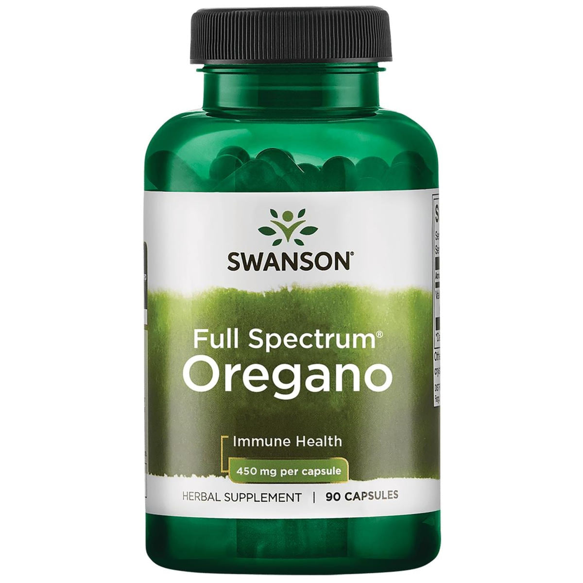 Swanson Origan 450 mg 90 Capsules - vue de face
