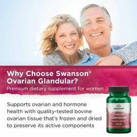 Swanson Ovarian Glandular 250mg avec verre d'eau