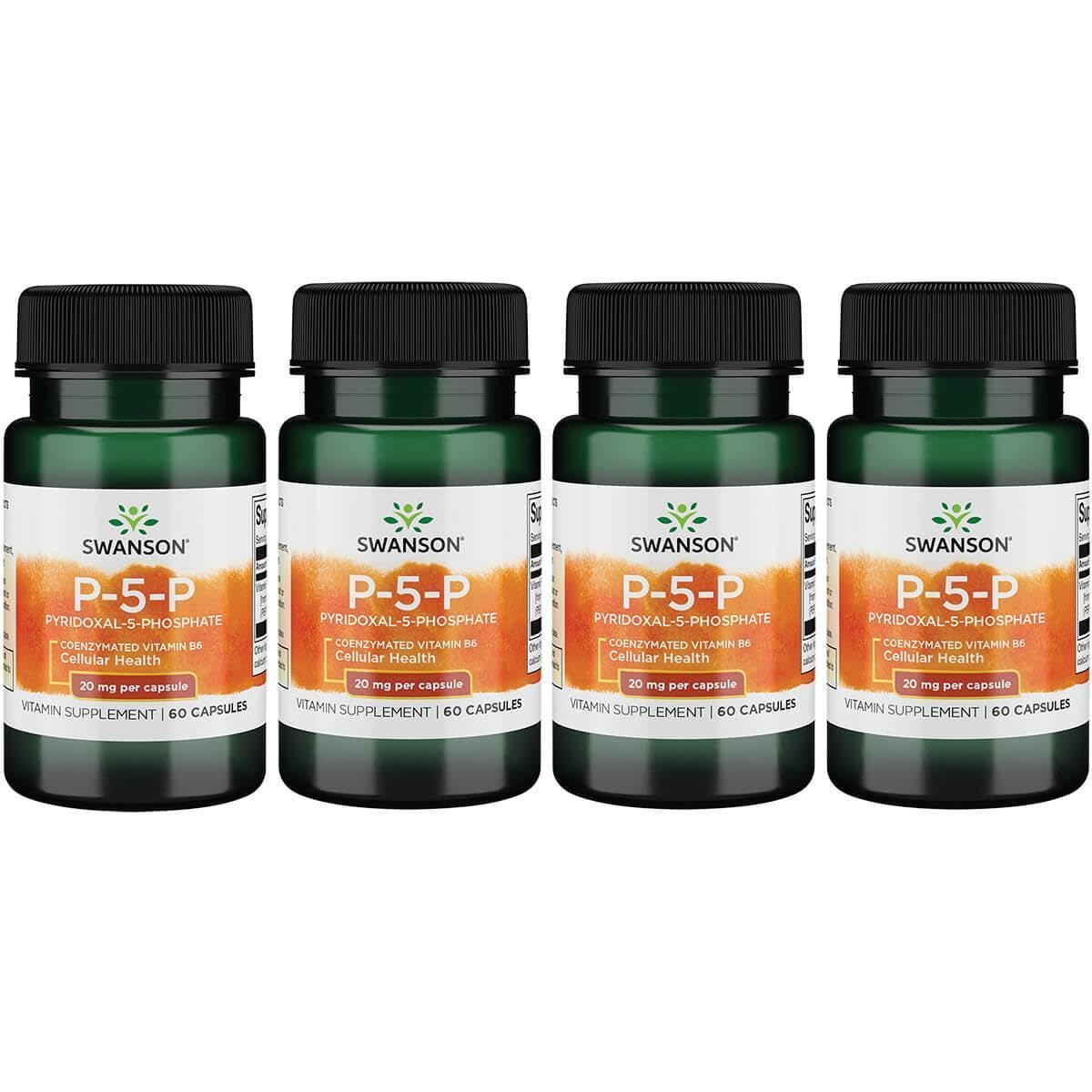 Swanson P-5-P Vitamine B6 20 mg capsules avant vue