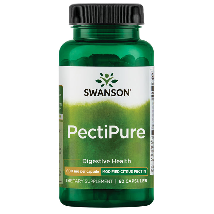 Swanson PectiPure Pectine d'Agrumes Modifiée 600 mg, 60 Capsules vue de face