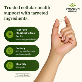 Swanson PectiPure Pectine d'Agrumes Modifiée capsules ouvertes