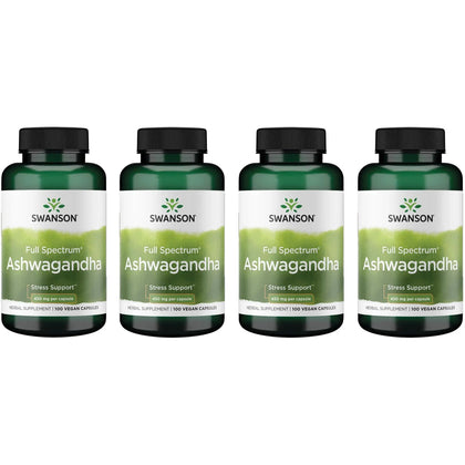 Swanson Poudre d'Ashwagandha 450 mg, boîte avant vue